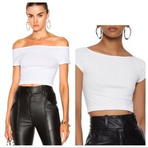 *SOLD* Helmut Lang White Crop Top Seamless XSMALL